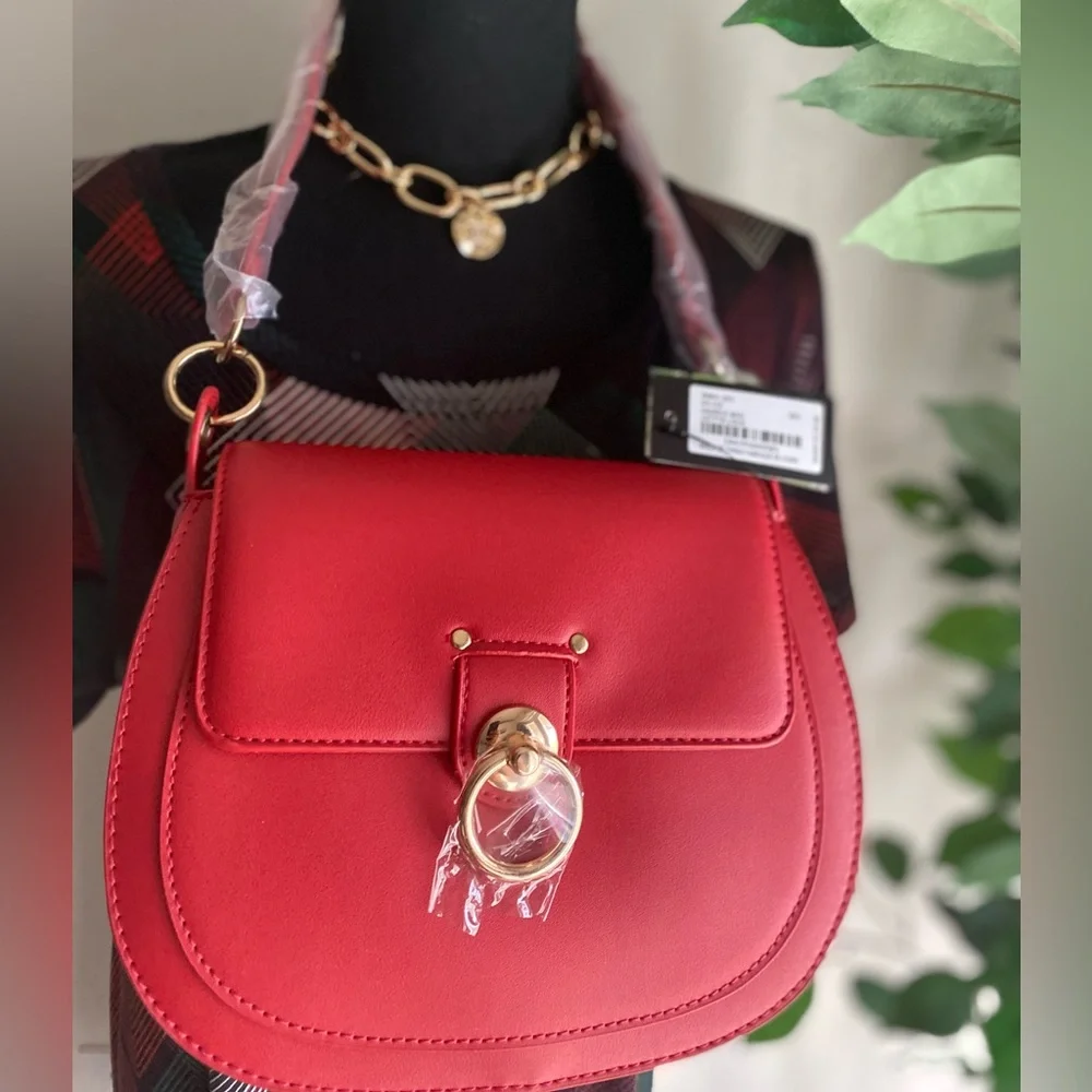 NWT badgley mishka turn key red shoulder bag - Picture 3 of 8